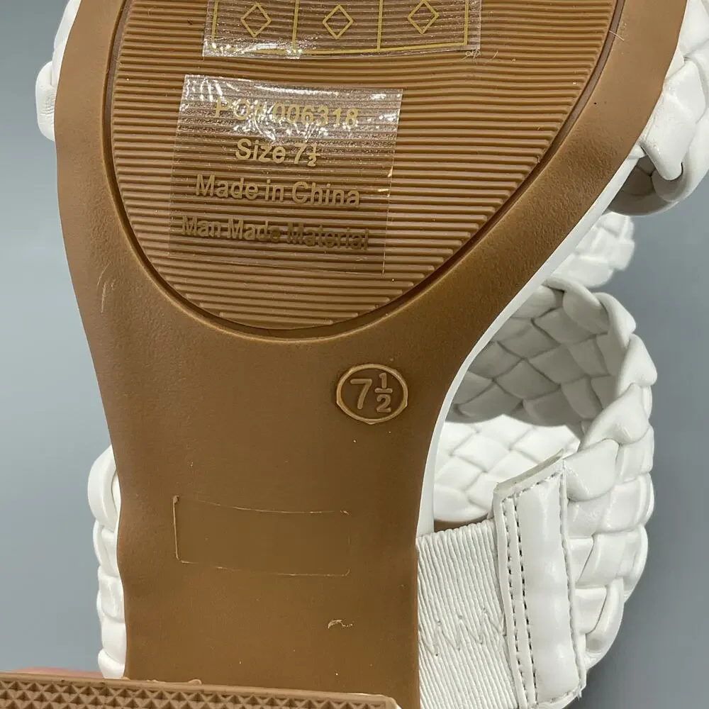 NEW Journee Collection Women’s Melissa Dress Sandals White Size 7.5